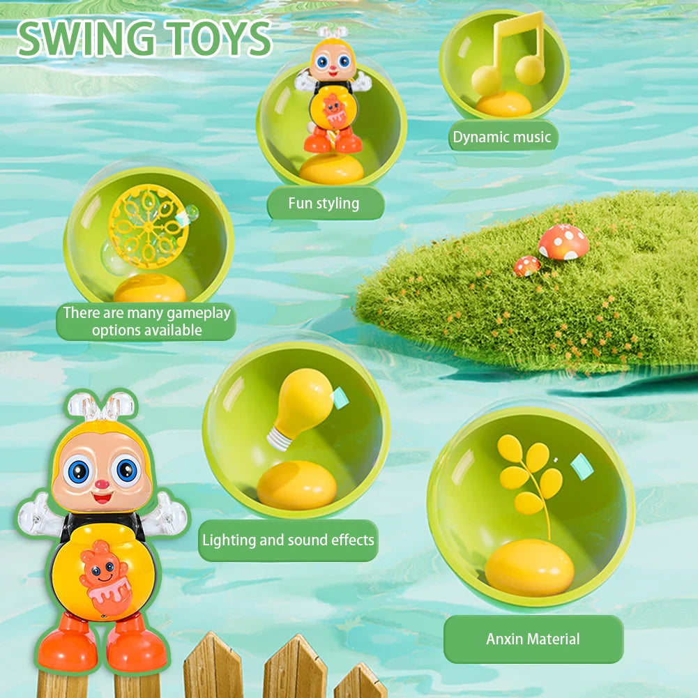 Vocal Toy Cartoon Bee Electric Toys With Sound Flash Lighting Sing Dance for Girls Boys Children Electronic Pets Music Toy Gifts - Qoraheyhub