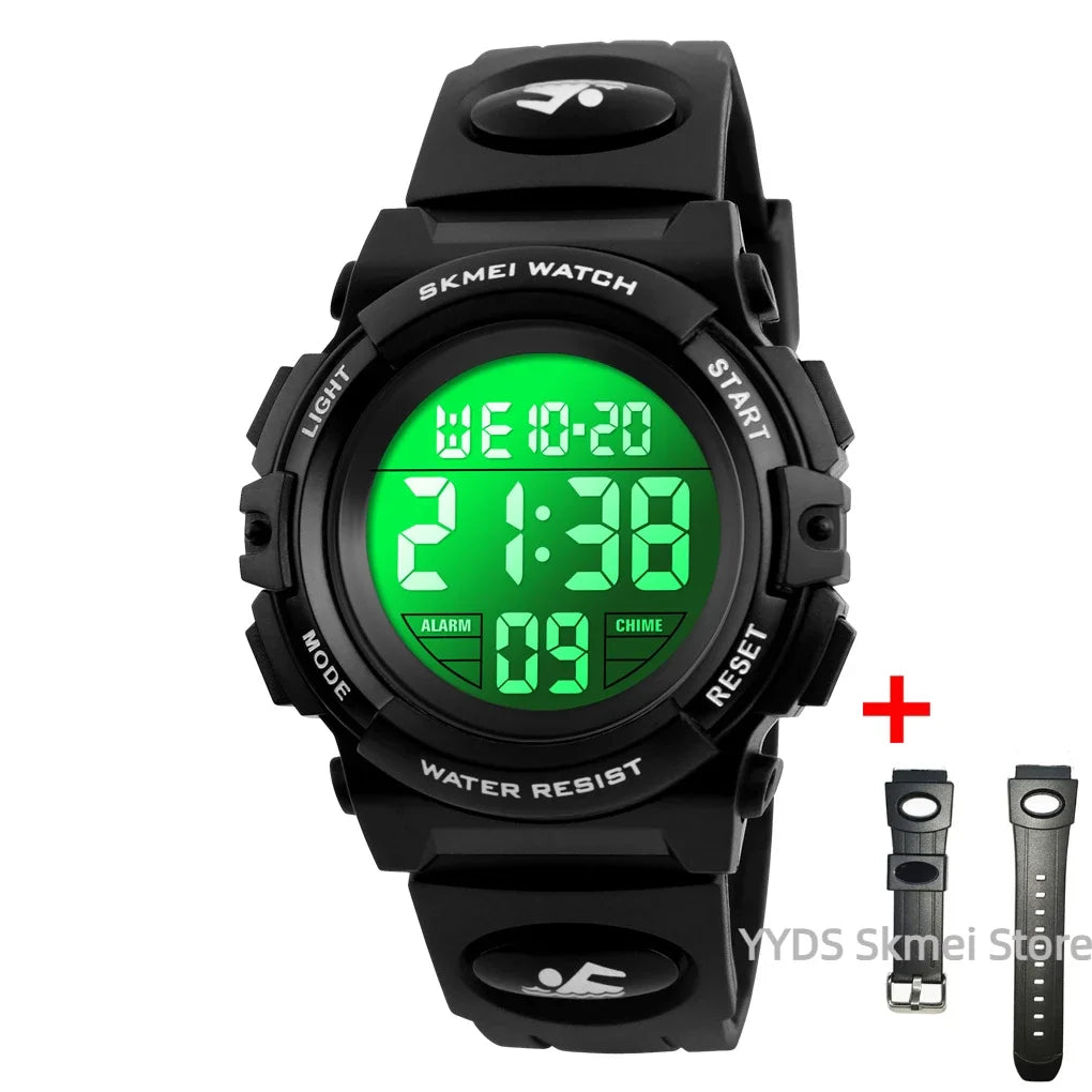 SKMEI 1266 Children's Watches for Boy Girl Color LED Display Digital Alarm Clock Waterproof Sports Kids Wristwatches 1548 Reloj - Qoraheyhub