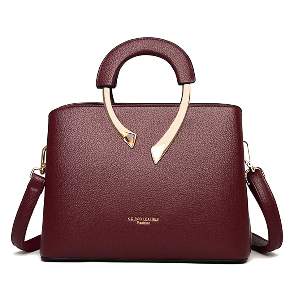 GENUINE VANDERWAH High Quality Pu Leather Casual Tote Luxury Handbags Women Bags Designer Shoulder Crossbody Bags for Women 2025