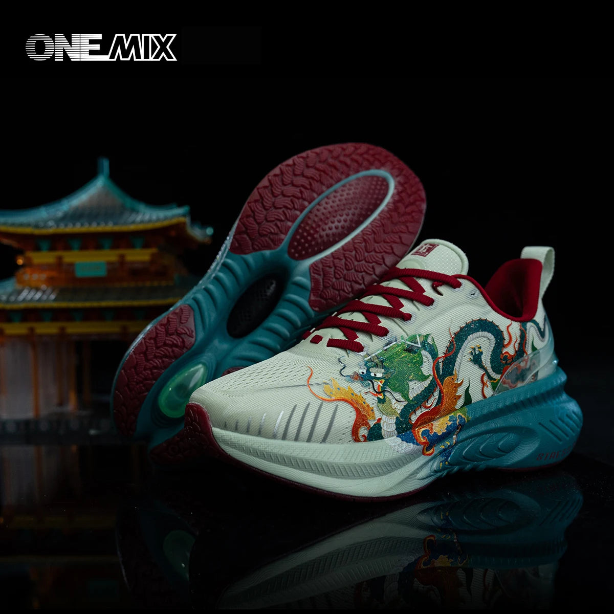 Onemix Original Designers Chinese Style Running Shoes for Men Luxury Women Shoes Breathable Sports Shoes Male Outdoor Sneaker