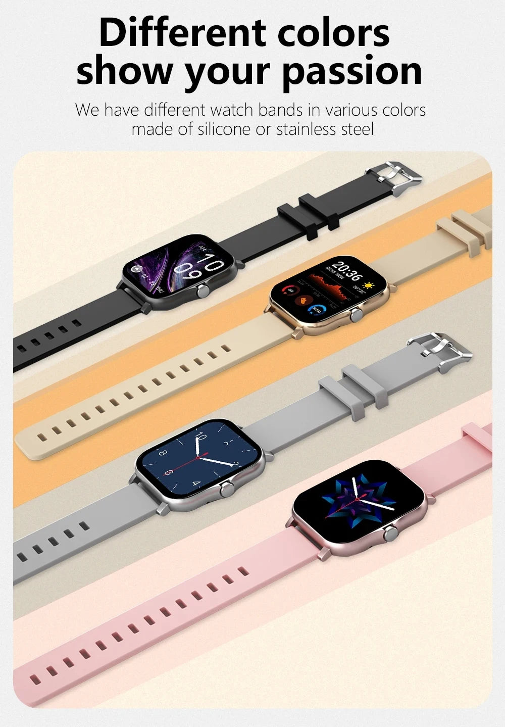 2025 Smart Watch 2.01‘’ Full Touch Amoled BT Call Sport Waterproof Watches Heart Rate Blood Pressure SmartWatch for Men Women - Qoraheyhub