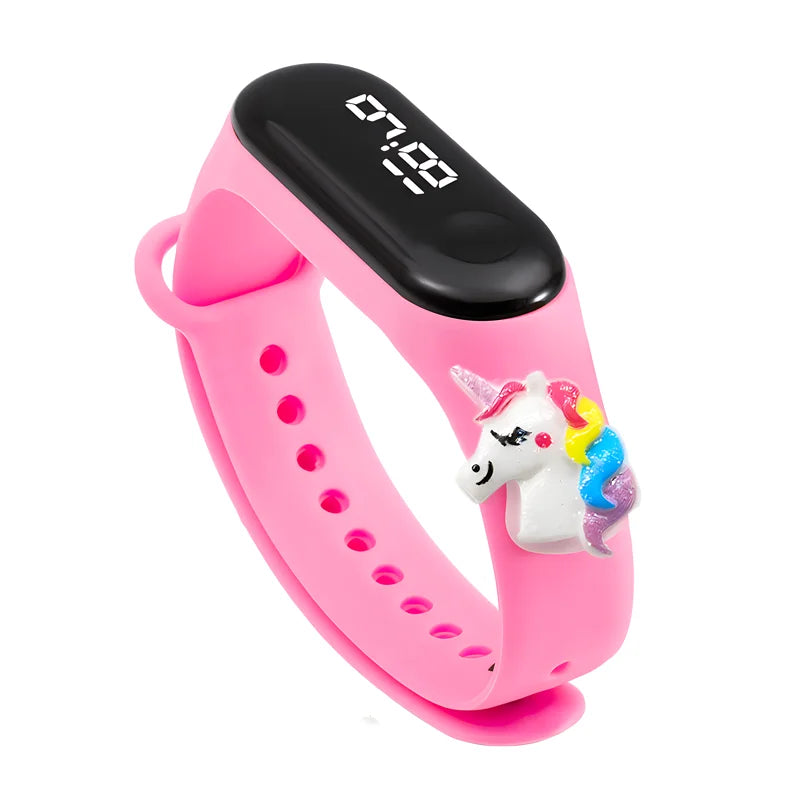 Waterproof Sports Watch for Kids Cartoon Dinosaur Unicorn Toys Children Led Digital Electronic Watch for Boys Girls Bracelet - Qoraheyhub