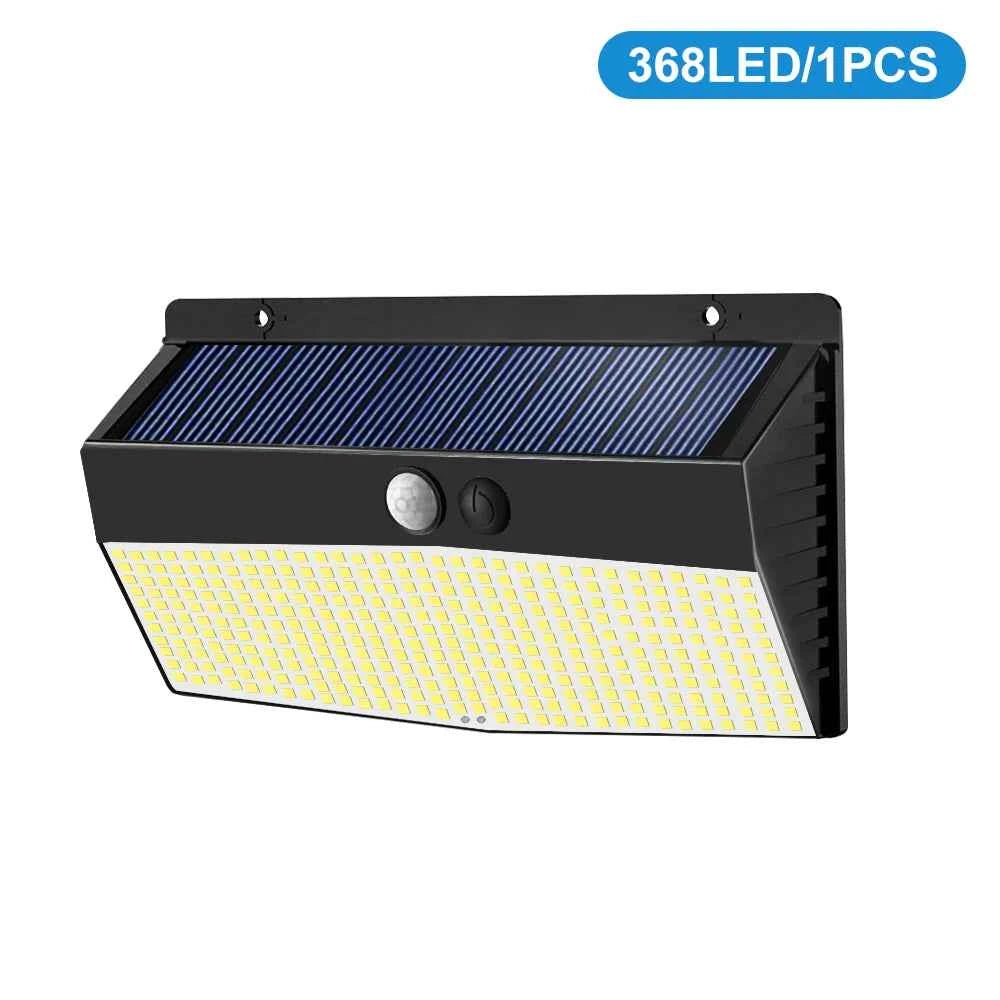 Outdoor 368/468 LED Solar Wall Light Motion Sensor Lights 3 Lighting Modes Solar Powered Garden Lights For Garden Lighting