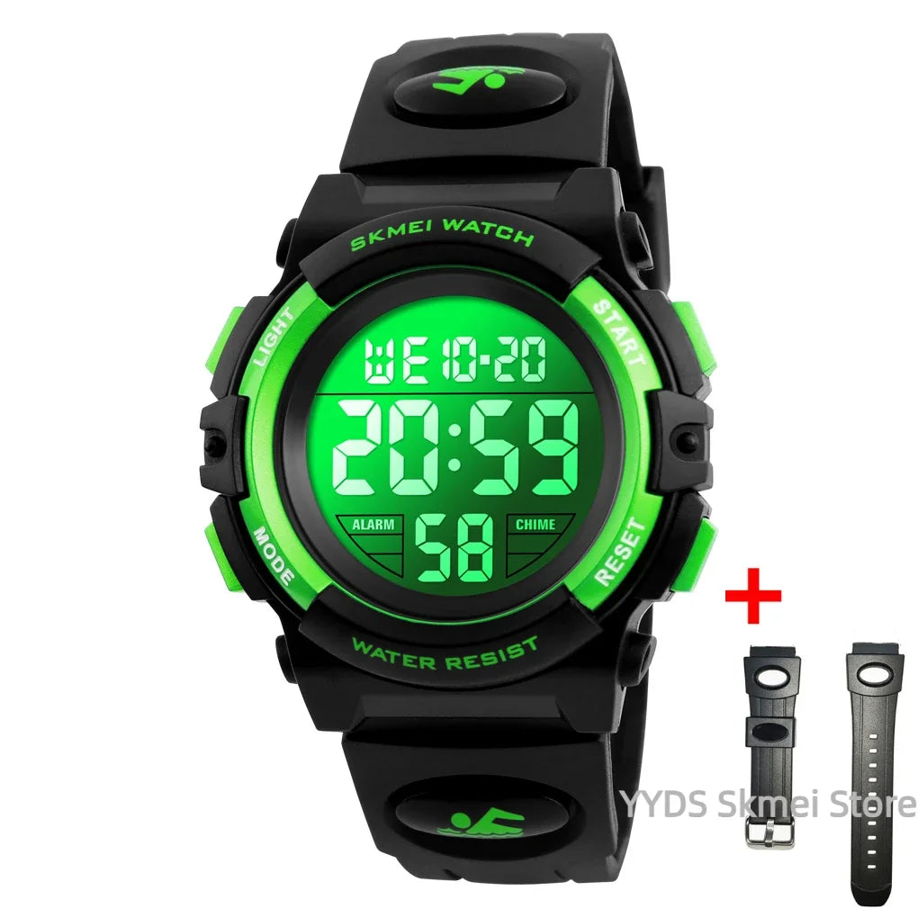 SKMEI 1266 Children's Watches for Boy Girl Color LED Display Digital Alarm Clock Waterproof Sports Kids Wristwatches 1548 Reloj - Qoraheyhub