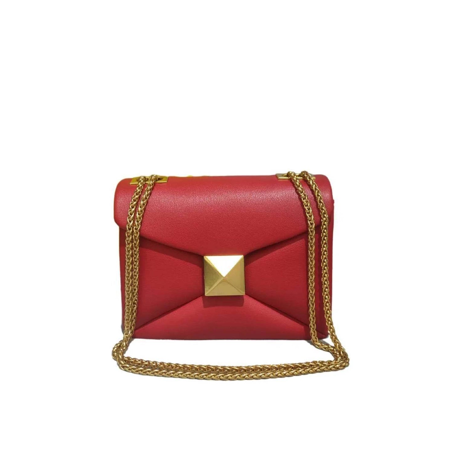 Cowhide Luxury Designer Leather Handbag Golden Big Rivet Chain Shoulder Small Purse Fashion Green Tote Bag Crossbody Women Jewelrieshub Red / 18.5x10.x14cm WHITE / 18.5x10.x14cm black / 18.5x10.x14cm Red / 18.5x10.x14cm-WHITE / 18.5x10.x14cm-black / 18.5x10.x14cm-green / 18.5x10.x14cm-