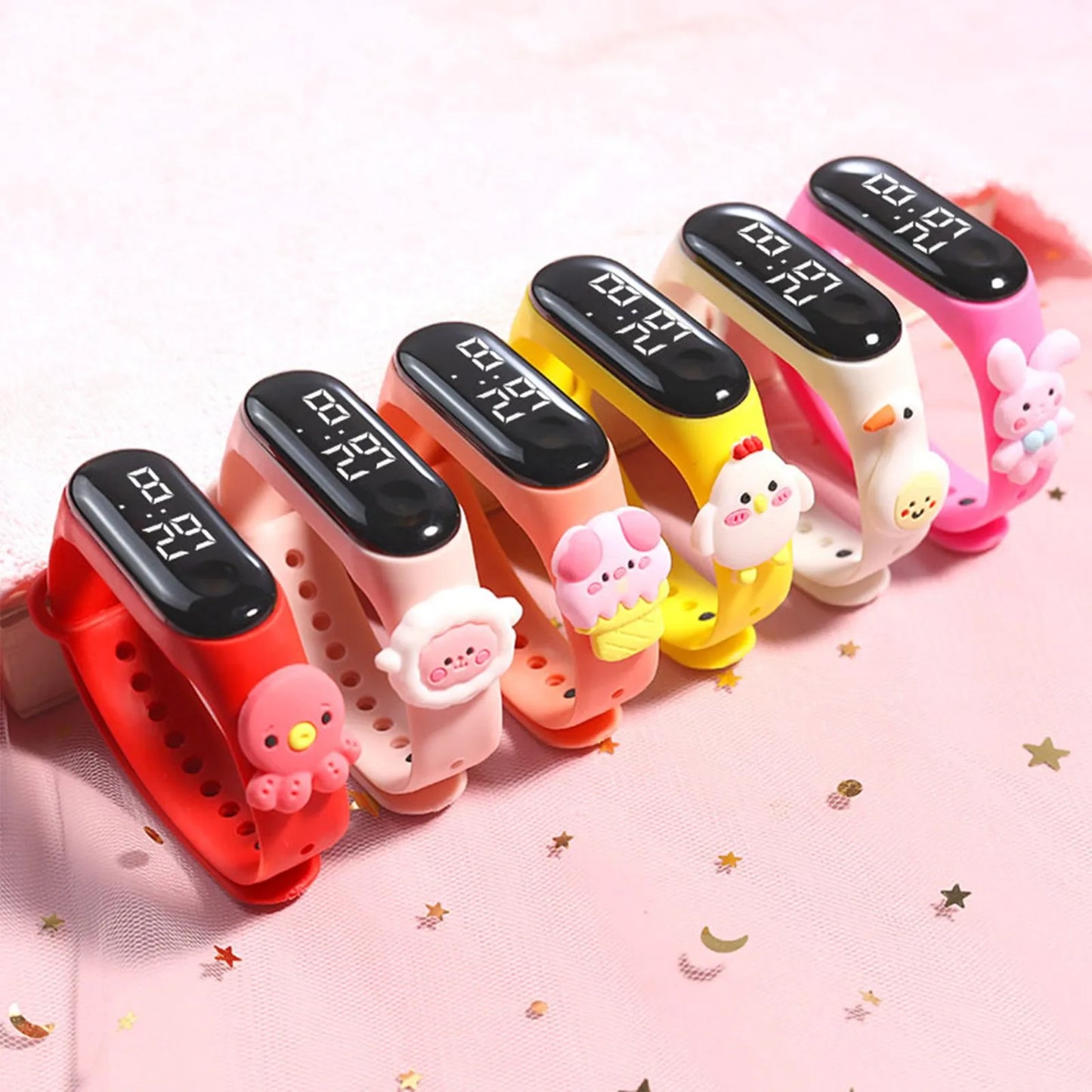 Multi-color Smart Watch For Children Boy Girl Fashion LED Digital Wrist Watches Silicone Strap Waterproof Sport Watch Relogio - Qoraheyhub