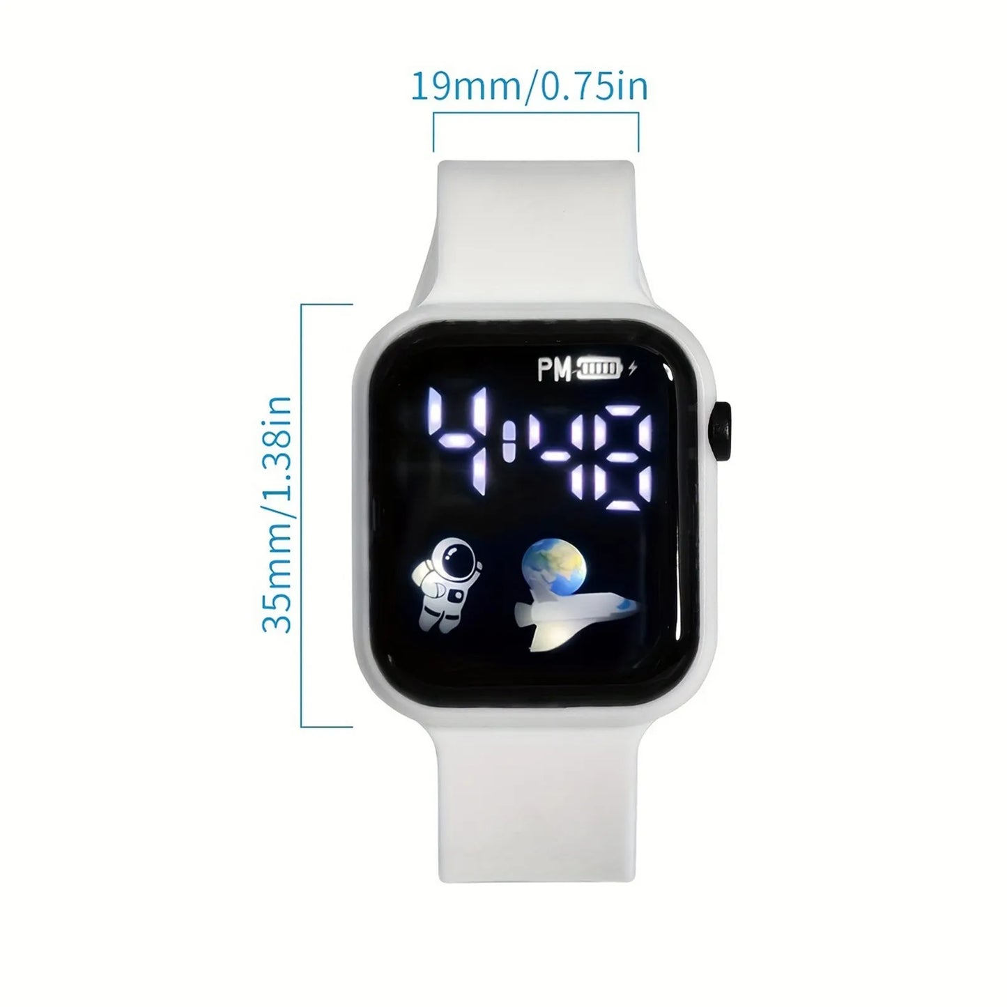 Kids Watch Sport LED Digital Watches Spaceman Silicone Strap Waterproof Electronic Wristwatch for Children Boys Girls Gifts - Qoraheyhub