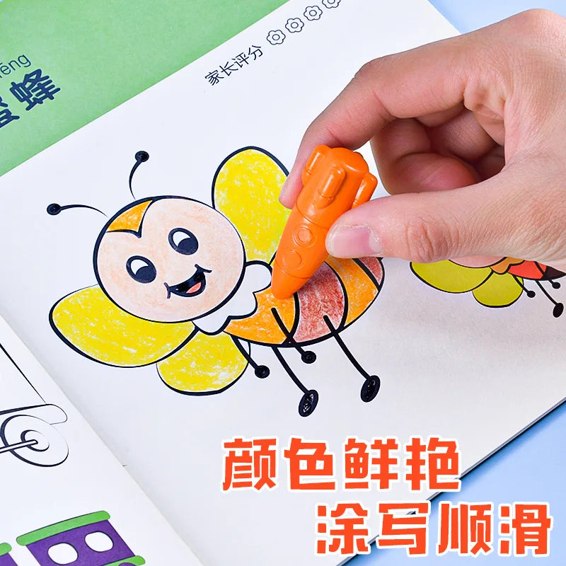 12 Color Set Space Ship Rocket Shape Non-Toxic Wax Crayon Graffiti Pen Kids Student Painting Drawing Art Supplies Stationery - Qoraheyhub