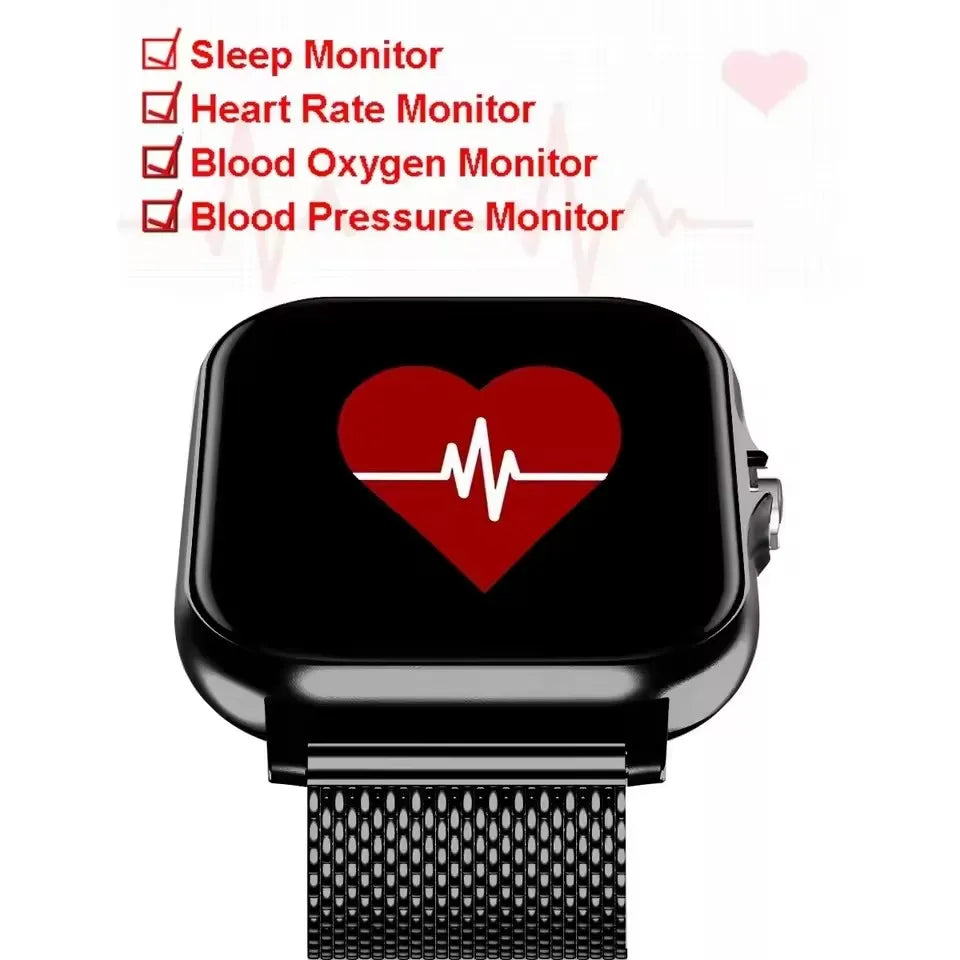 2025 Smart Watch 2.01‘’ Full Touch Amoled BT Call Sport Waterproof Watches Heart Rate Blood Pressure SmartWatch for Men Women - Qoraheyhub