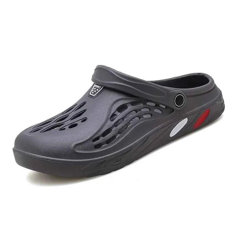 Unisex Beach Sandals Light Weight Hollow Slippers Summer Quick Dry Flat Classical Men Women Clogs Plus Size 36-49