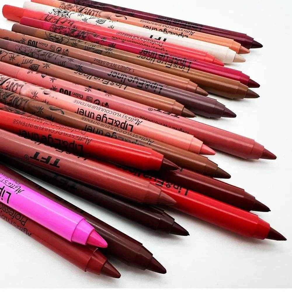 20 Color Slim Lip Liner Pencil Sexy Pink Brown Rose Lip Outline Matte Nude Lipstick Contouring Tint Waterproof Crayon Pen Makeup