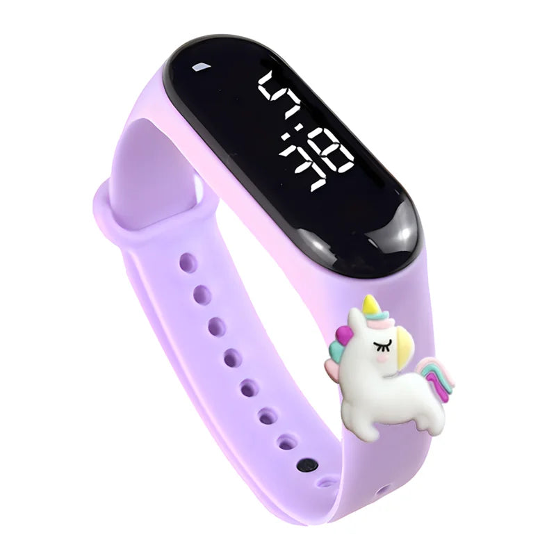 Waterproof Sports Watch for Kids Cartoon Dinosaur Unicorn Toys Children Led Digital Electronic Watch for Boys Girls Bracelet - Qoraheyhub