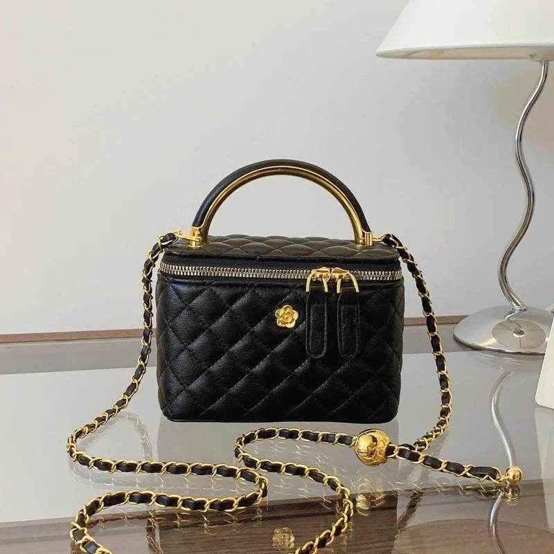 2025 New Women's Large Capacity Diamond Grid Single Shoulder Diagonal Cross Hand-held Small Square Bag, Famous Luxury Designer