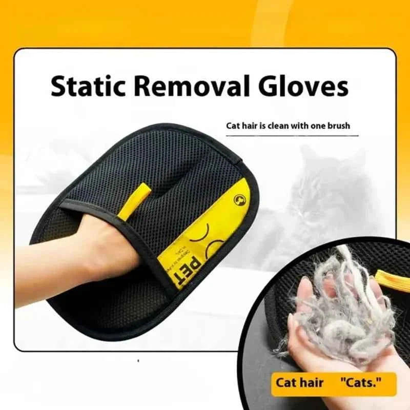 Reusable Electrostatic Pet Hair Removal Gloves Cat Grooming Glove Static Removals Glove for Pets Hairs Removal Mitts Tool