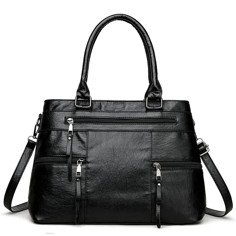 Elegant Handbag for Women High Quality Leather Top-Handle Bags Purse Ladies Shoulder Crossbody Bag Large Casual Tote 2025 Hot