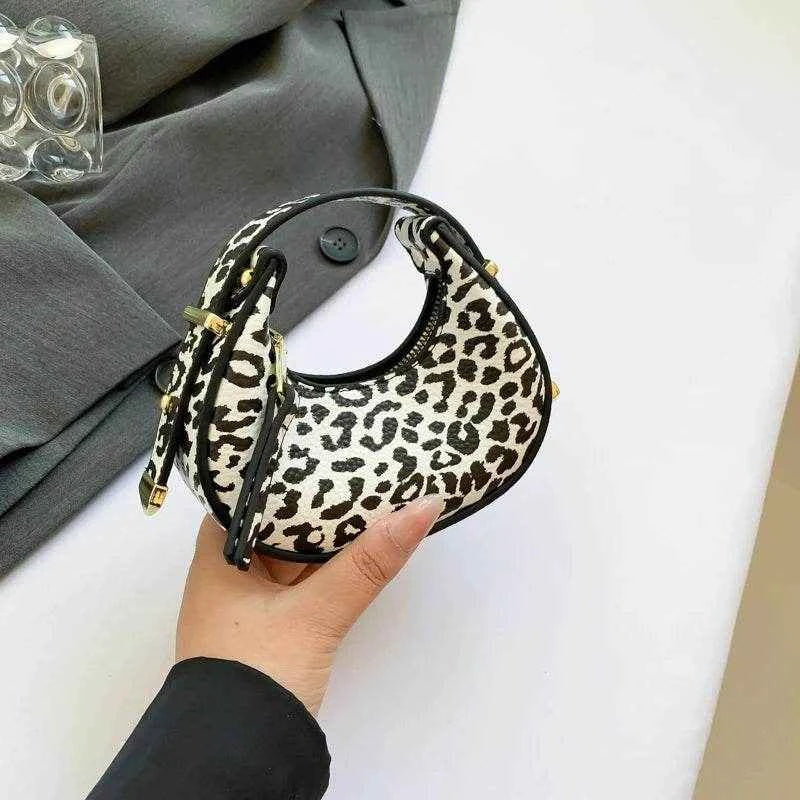 LEFTSIDE Mini Leopard PU Leather Crossbody Bags For Women 2024 Y2K Trend Female Korean Fashion Lady Shoulder Bag Lady Handbags