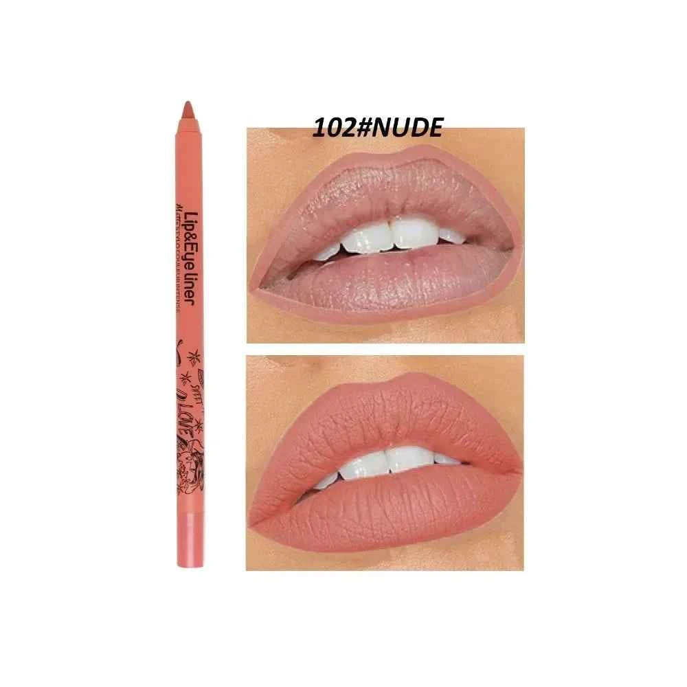 20 Color Slim Lip Liner Pencil Sexy Pink Brown Rose Lip Outline Matte Nude Lipstick Contouring Tint Waterproof Crayon Pen Makeup
