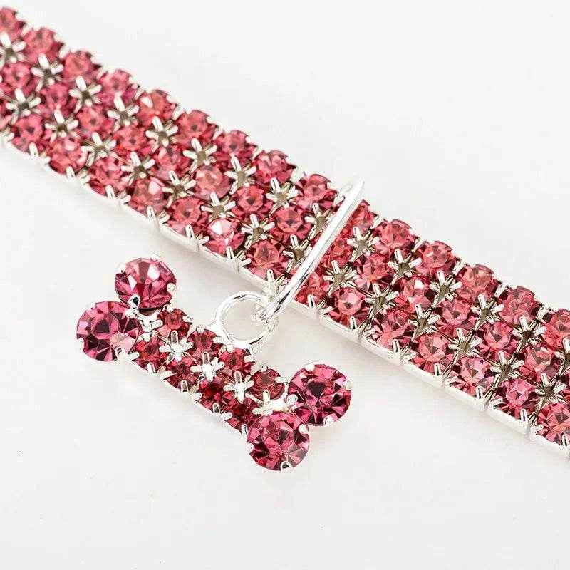 New Dogs Collar Puppy Neck Collar for Dog Rhinestone Jewelry Chihuahua Crystal Jewelry Adjustable Engraved Text Dog Collar GXQ08