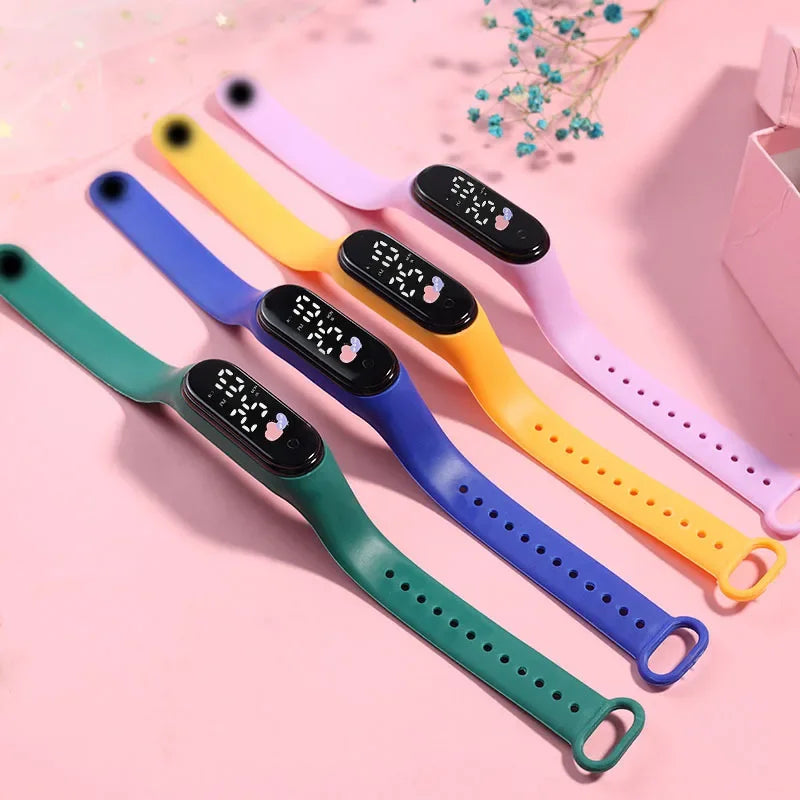 LED Digital Children Watches Birthday Gift for Girls Boy Sport Women Kids Watch Waterproof Bracelet Wristwatch Reloj Niño - Qoraheyhub