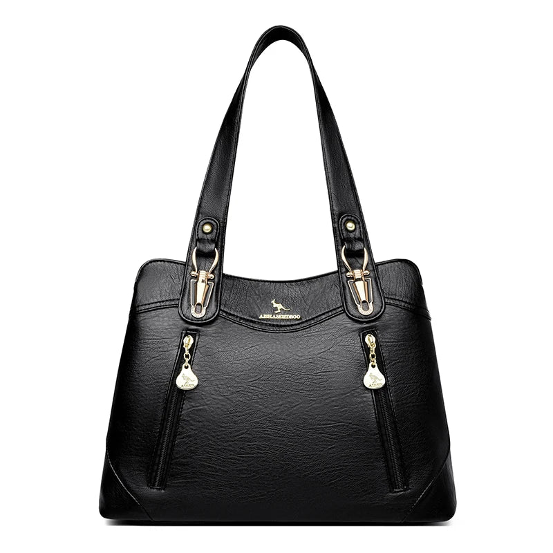 Genuine Brand Bark Pattern Leather Casual Tote A4 Large Luxury Handbags Women Bags Designer Shoulder Hand Bags for Women