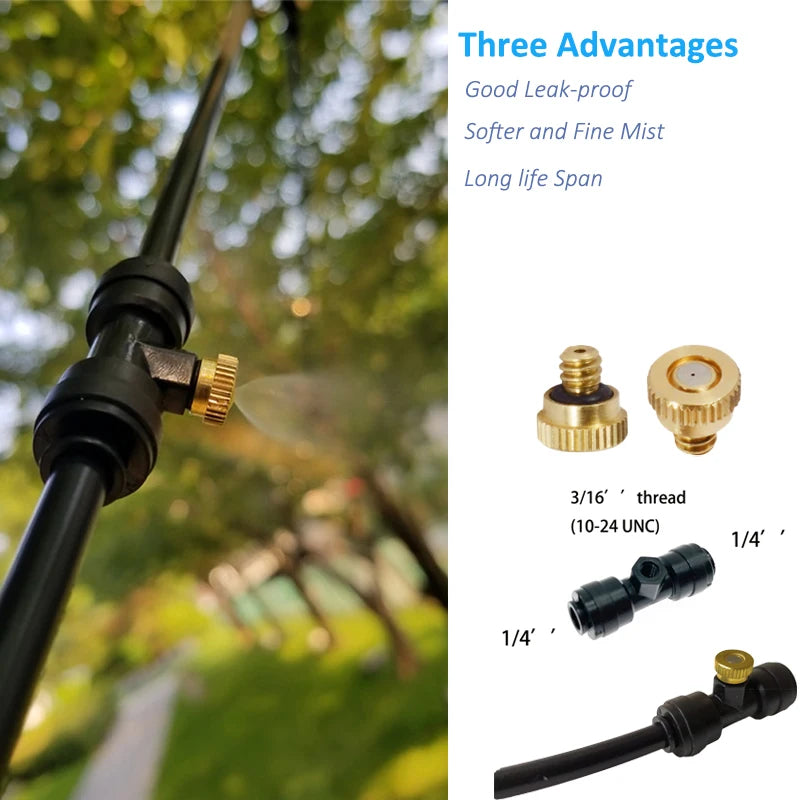 6/9/12/15/18m Outdoor Cooling Patio Misting System Fan Cooler Water Mist Gardenhouse Spray Hot fog misting system