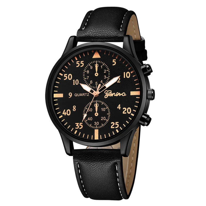 Reloj Hombre Watches for Men Business Mens Watch Luxury Leather Bracelet Quartz Wristwatch Casual Clock Gift Montres Hommes - Qoraheyhub