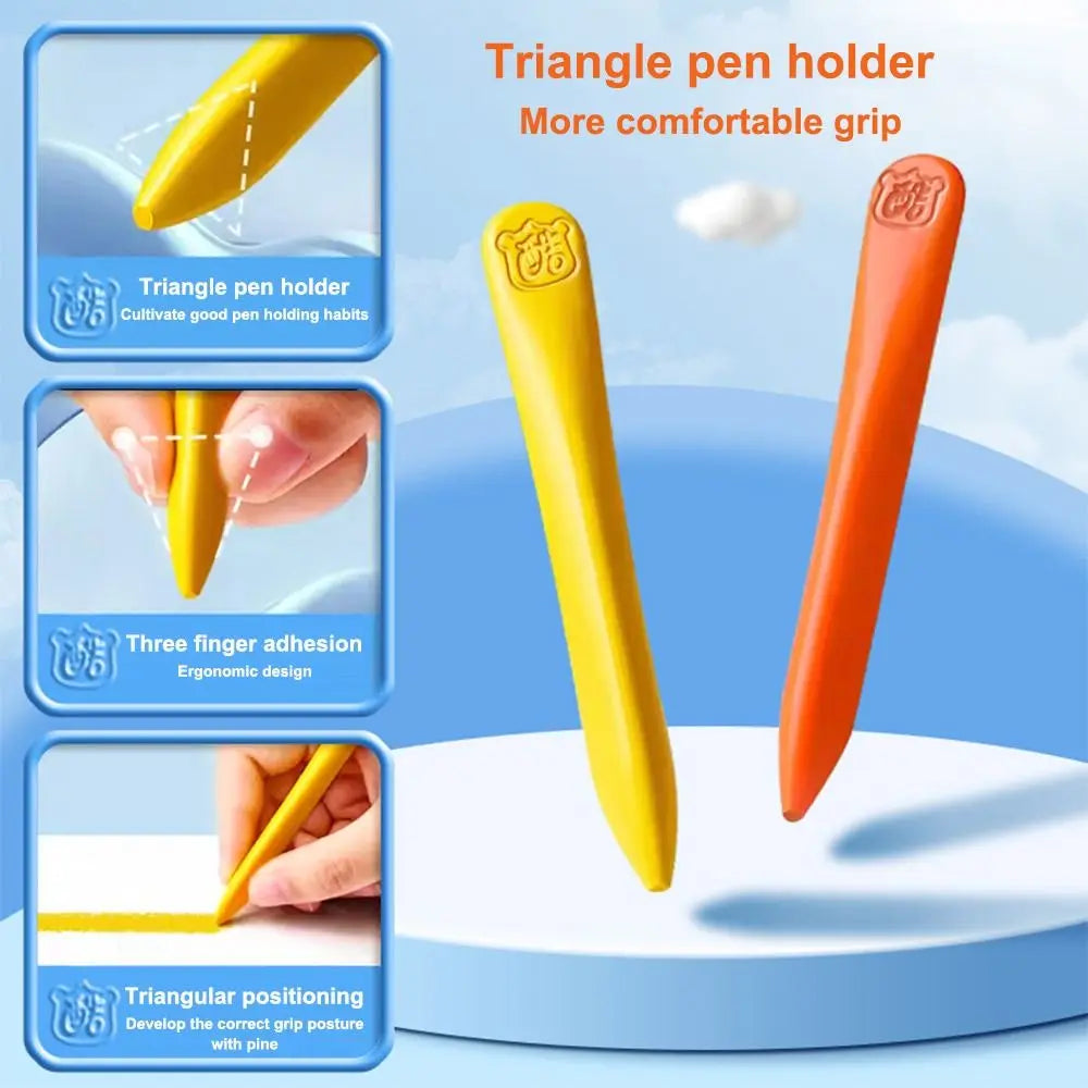 12/24/36/48Colors Plastic Plastic Crayon 12/24/36/48Colors Not Dirty Hands Colored Crayon Washable Erasable Wax Pencil Students - Qoraheyhub
