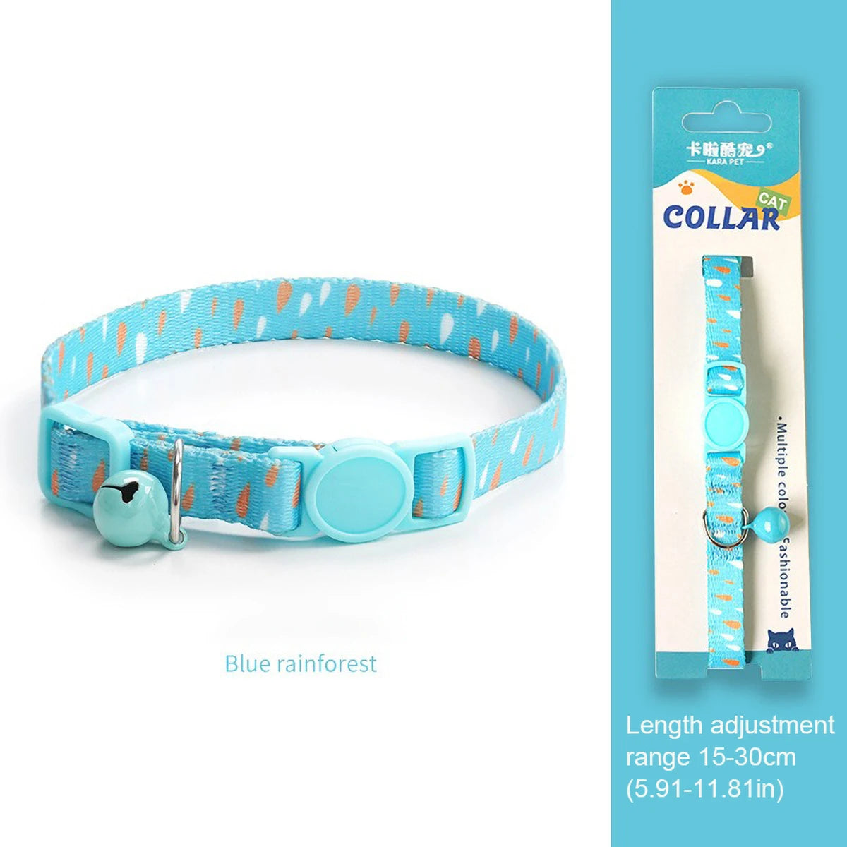 Cat Weaving 15-30cm Necklace Collar with Bell Anti-Suffocation Comfortable Safe Buckle Pet Decoration Accessory