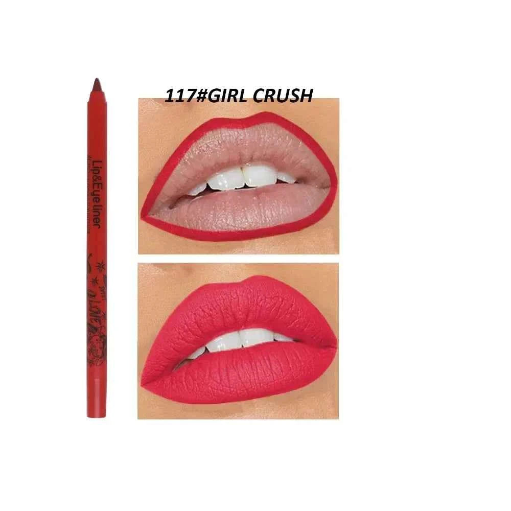 20 Color Slim Lip Liner Pencil Sexy Pink Brown Rose Lip Outline Matte Nude Lipstick Contouring Tint Waterproof Crayon Pen Makeup