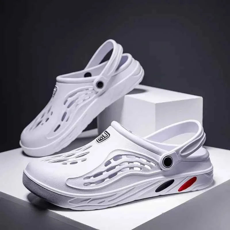 Men Sandals Lightweight Casual Shoes EVA Soft Sole Hole Shoes Plus 49 Clogs Outdoor Beach Falt Slippers Garden Shoes