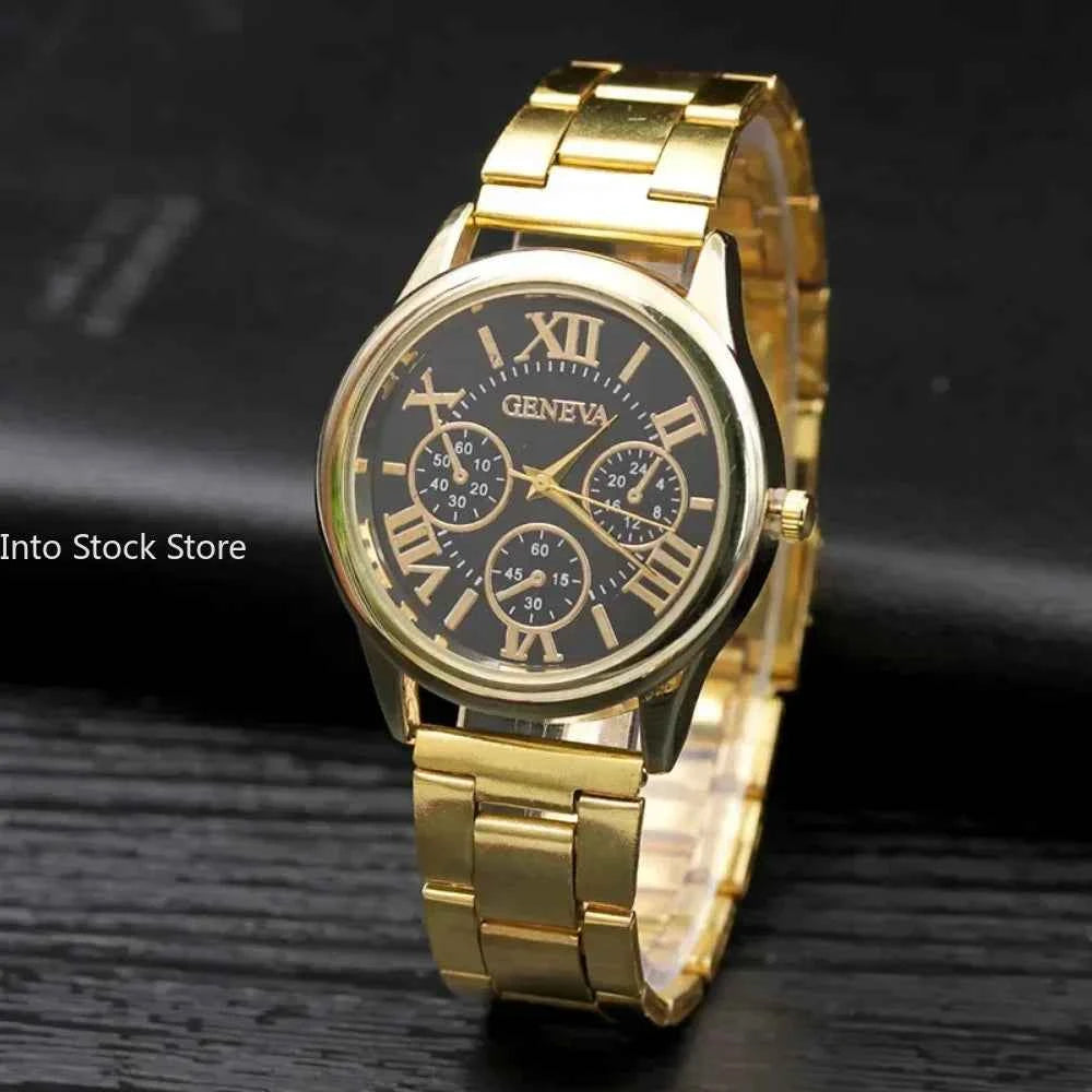 New Brand 3 Eyes Gold Casual Quartz Watch Men Stainless Steel Dress Wristwatch Reloj Hombre Men Clock Relogios Masculino Montre