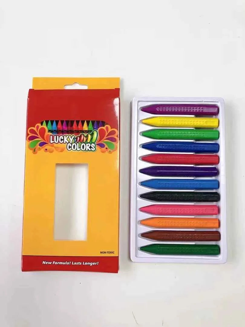 12Colors Wax Crayon Do not Dirty Hands Washable Crayons Drawing Painting Crayon Sticks Colored Wax Crayons Art Supply