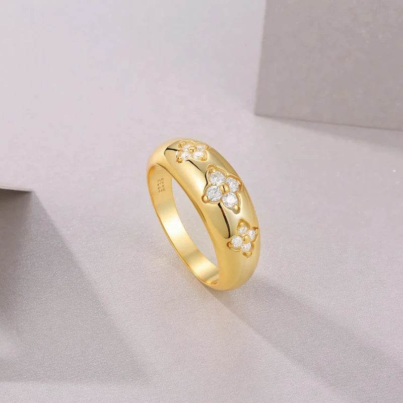 Moissanite Diamond Ring S925 Sterling Silver Yellow Gold Lady Wedding Ring Gift Jewelrieshub yellow gold color / 6 yellow gold color / 5 yellow gold color / 9 yellow gold color / 6-yellow gold color / 5-yellow gold color / 9-yellow gold color / 8-yellow gold color / 7-
