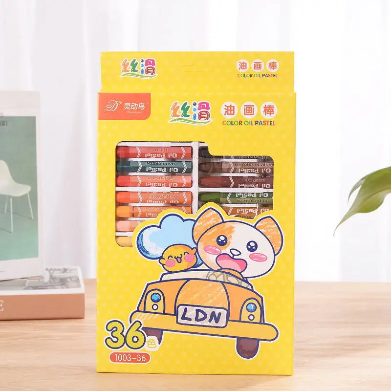 12/24/36 Colors Crayons Non Toxic Washable Oil Pastel for Kids,Art Supplies Drawing Coloring Crayon Set,Gift for Boys Girls - Qoraheyhub