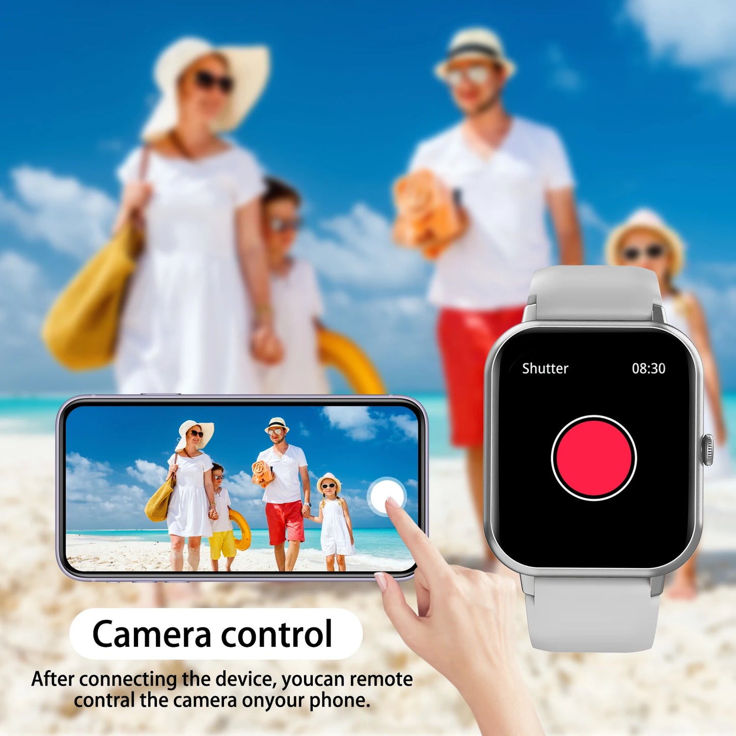 Smart watch, wireless calling /dial, multi -Sport mode,Suitable for men and women, sports watches, for iPhone/Andriod - Qoraheyhub