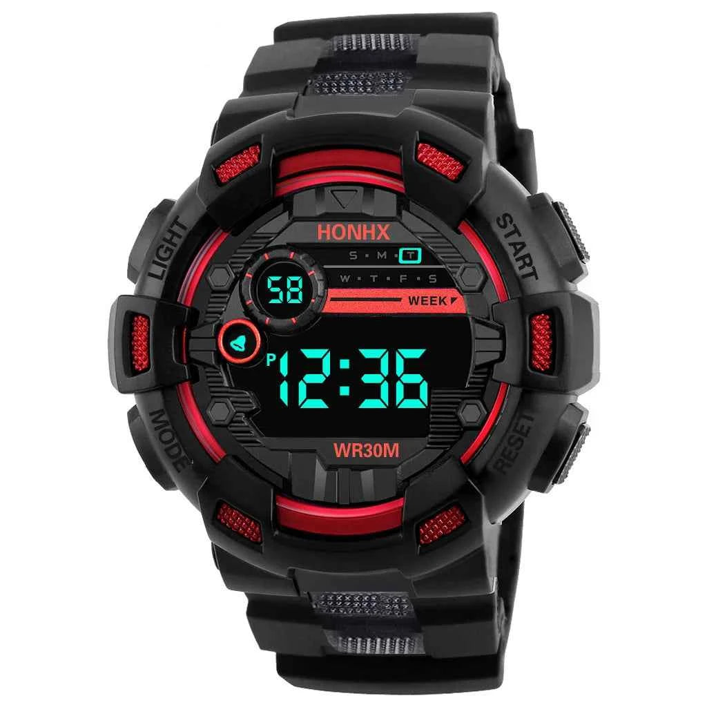 Military Men Watch Men's Digital Watches Sports Electronic Wristwatch 50MM Large Dial Clock Waterproof Sport Watch for Boy Child