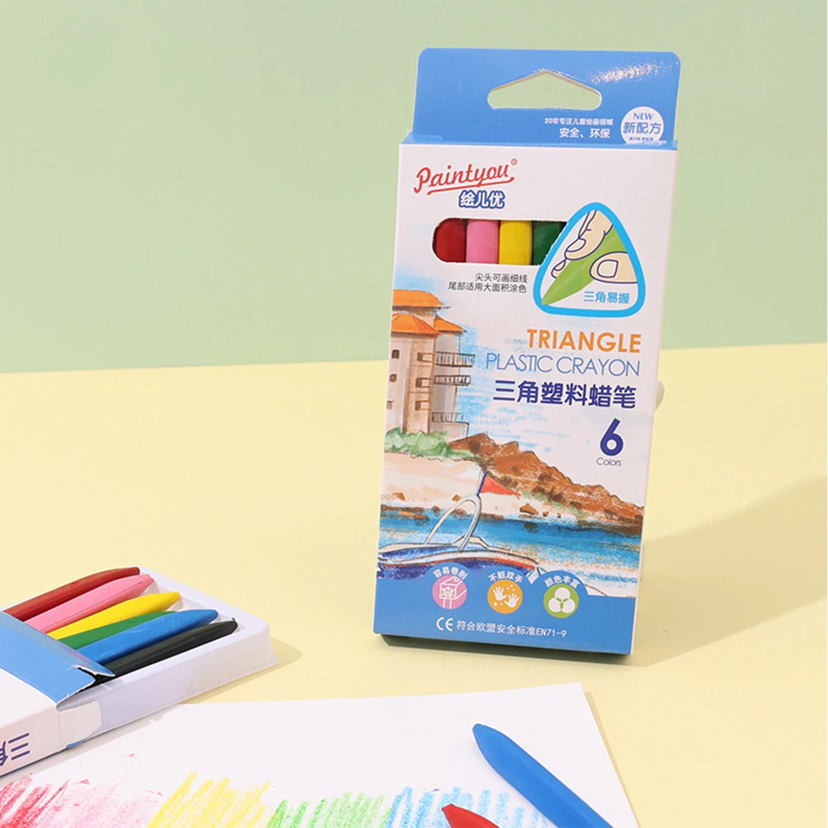 12/18/24/36 Colors Non-dirty Hand Plastic Crayons Washable and Erasable Color Crayons Children’s Painting School Office Supplies - Qoraheyhub