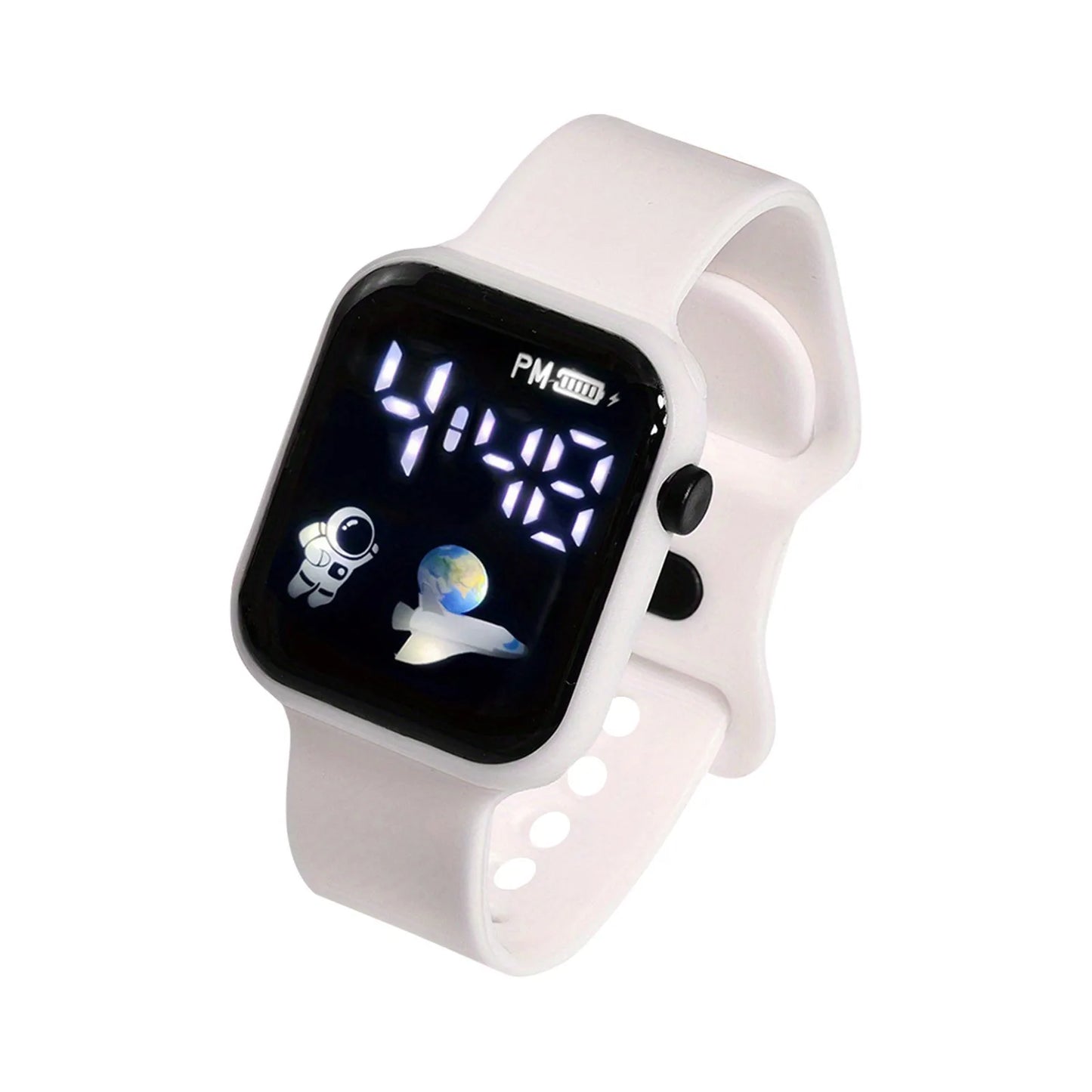 Kids Watch Sport LED Digital Watches Spaceman Silicone Strap Waterproof Electronic Wristwatch for Children Boys Girls Gifts - Qoraheyhub