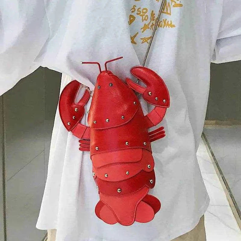 Cute Fashion Lobster Style Crossbody Mini Bag Pu Leather Girl's Chain Purses and Handbags Women Shoulder Bag Clutch Bag 2021