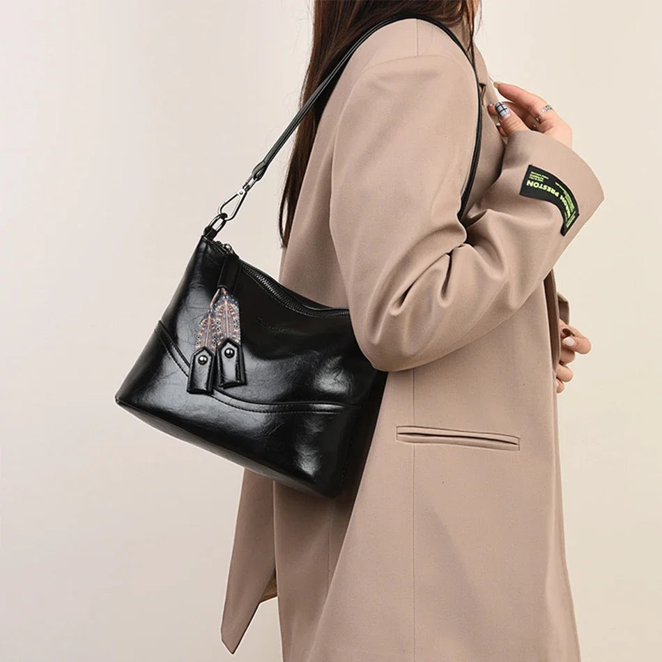 Luxury Designer Shoulder Crossbody Bags High-quality Leather Women Bags 2025 Fashion Ladies Handbags Crossbody Messenger Bag Sac