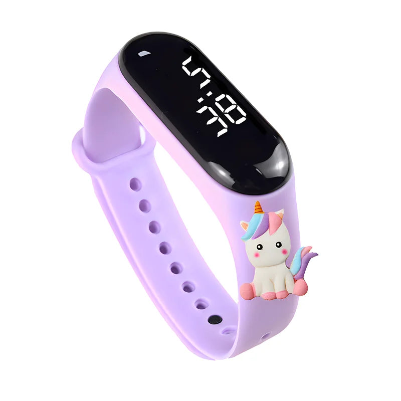 Waterproof Sports Watch for Kids Cartoon Dinosaur Unicorn Toys Children Led Digital Electronic Watch for Boys Girls Bracelet - Qoraheyhub