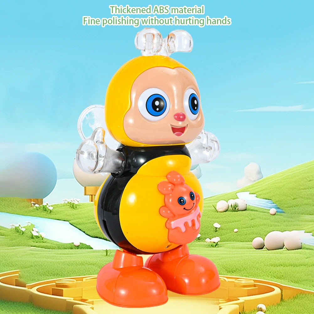 Vocal Toy Cartoon Bee Electric Toys With Sound Flash Lighting Sing Dance for Girls Boys Children Electronic Pets Music Toy Gifts - Qoraheyhub