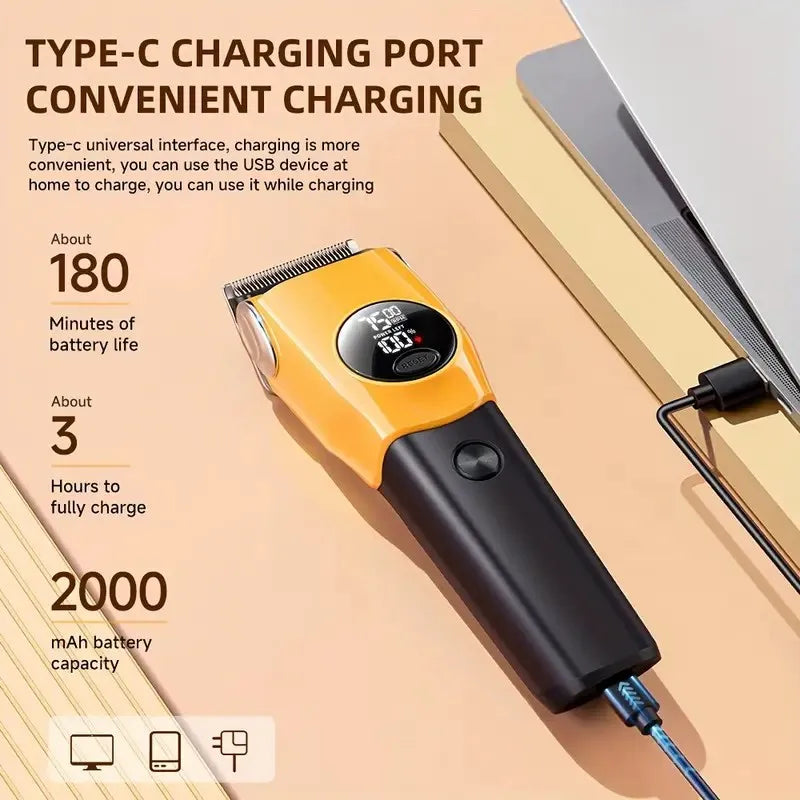 Pet Clipper Professional Dog Hair Trimmer Cat Grooming Shaver 7500/min LED suitable for large, medium, and small pets Trimmers - Qoraheyhub