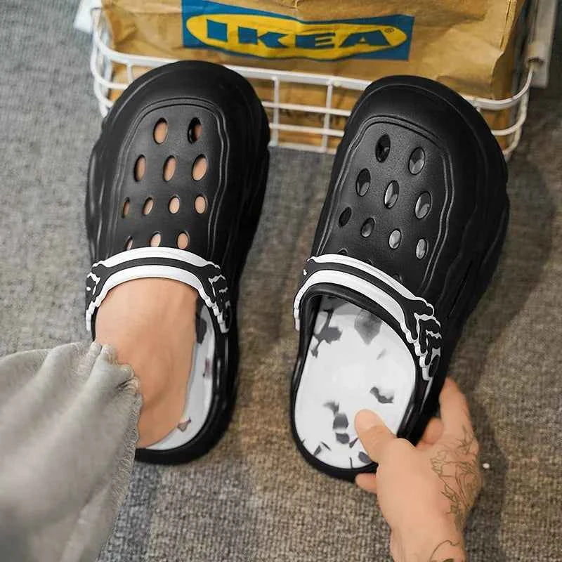 Summer Men Slippers Platform Outdoor Sandals Clogs Comfortable Beach Slippers Flip Flop Casual Indoor Slides Garden Shoes Couple