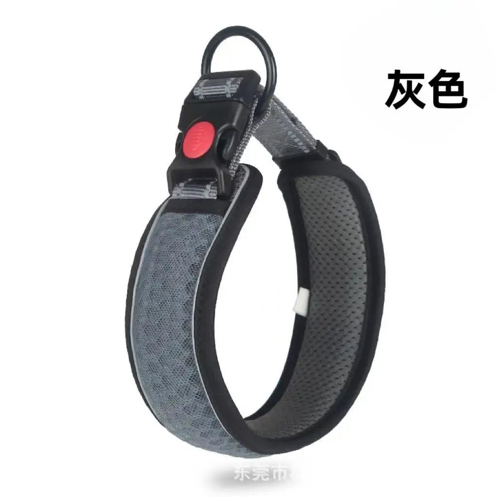 Reflective Dog Collar Leash, Safe and Adjustable, Nylon Pet Collar, Pet D-Type Collar, Suitable for Large, Medium and Small Pets