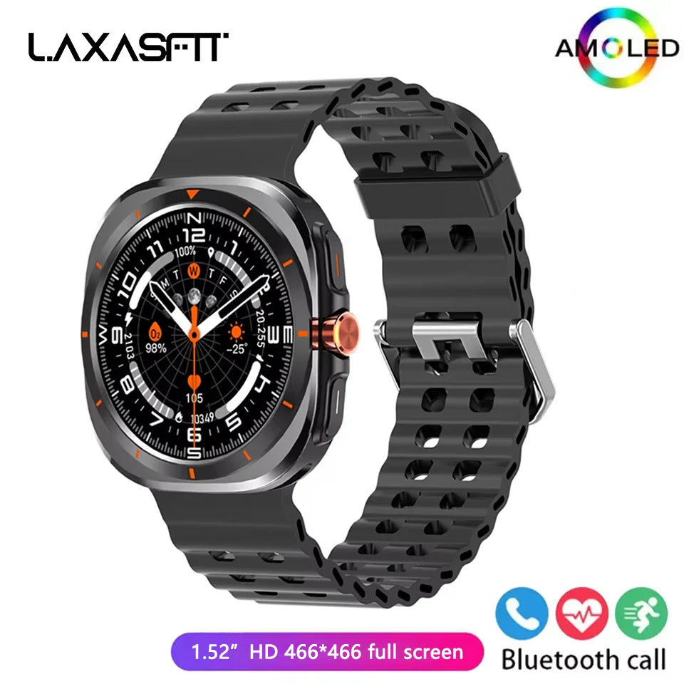 LAXASFIT Smart Watch GT7 Ultra 1.52-inch AMOLED Screen Bluetooth Talk Sports Fitness Smartwatch for Men Women Watch Holiday Gift - Qoraheyhub