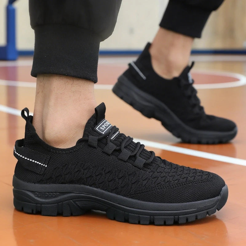 Men's Mesh Running Shoes Lightweight Athletic Casual Basketball Sneakers Male Non-Slip Sports Shoes Outdoor Travel Walking Shoes