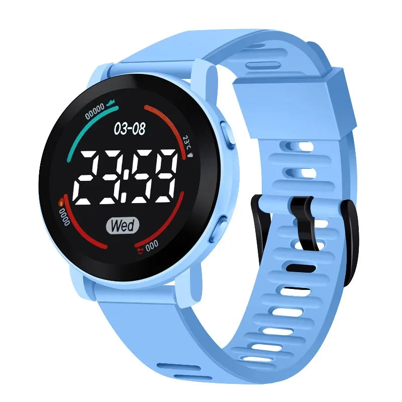 Children's Watches Fashion Digital Watches for Kids Waterproof Sport LED Electronic Wristwatch Simple Boys Girls Student Clock - Qoraheyhub