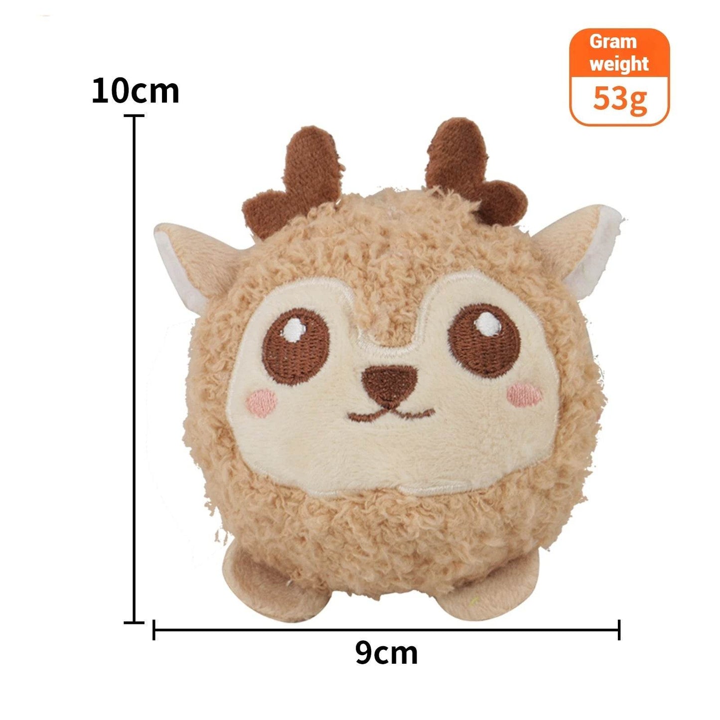 New Sell Well Cute Chicken Squeak Dog Toy Chew Tpr Ball Plush Cartoon Deer Frog Pet Toy For Small Medium Dogs Toys Qoraheyhub Frog Ball Deer Ball Little Chicken Ball Frog Ball-Deer Ball-Little Chicken Ball-