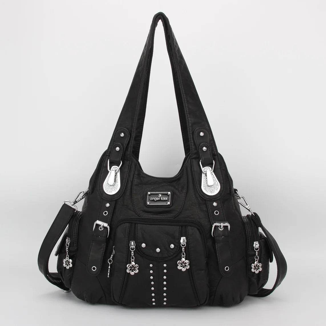 Angelkiss Women Fashion Handbags Large Shoulder Bags PU Leopard Handbag Satchel Big-capacity Shoulder Bag Phane Purse bolsa - Jewelrieshub - - jewelrieshub.com - Jewelrieshub -